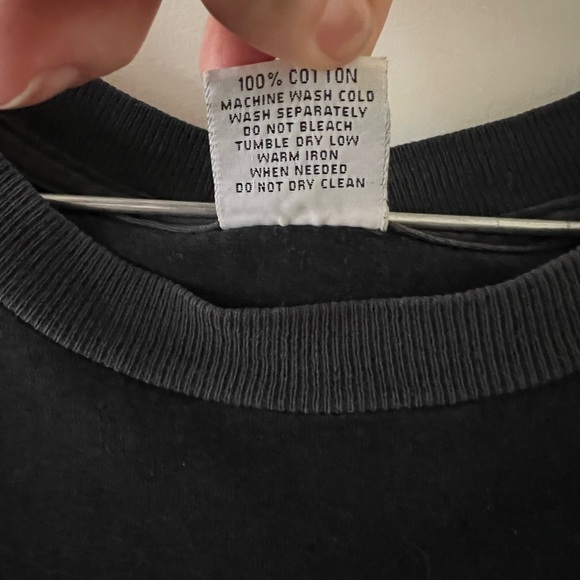 Vintage 90s Jesus with Angel Single Stitch Black T-shirt Graphics on Both Sides - Picture 4 of 5